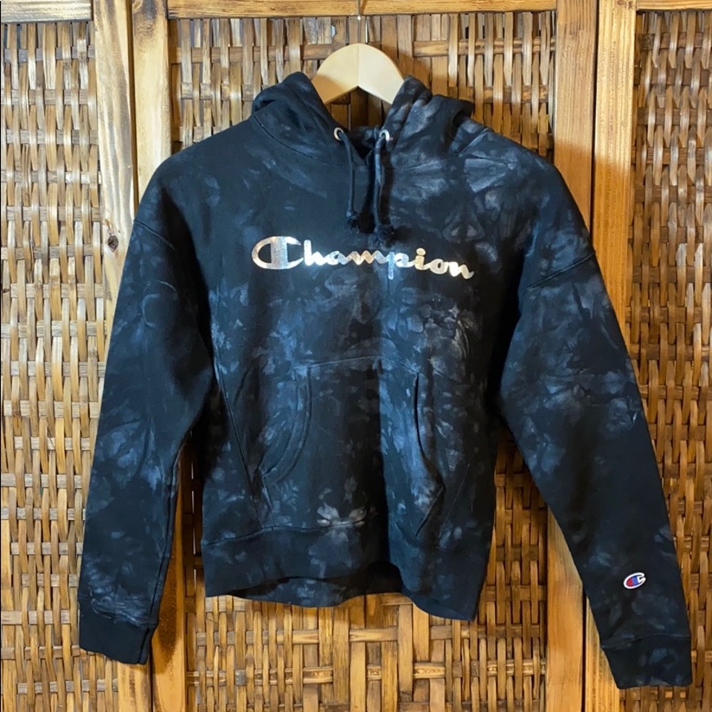 NWT Champion Scrunch Tie Dye Reverse Weave Hoodie